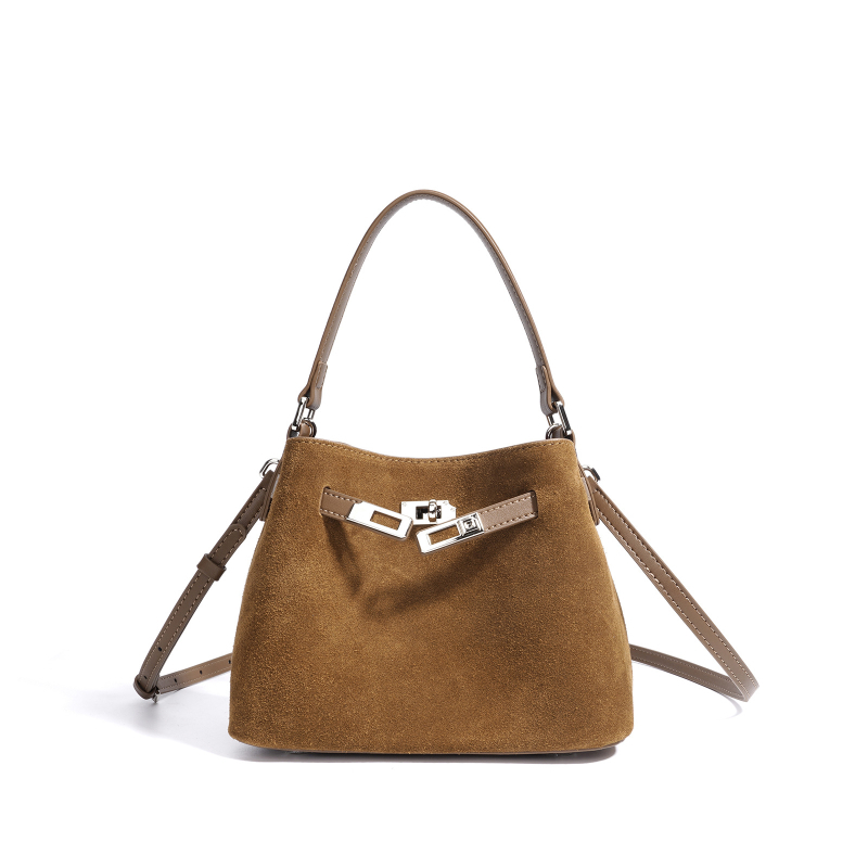 Ženska mini kožna bucket torba, casual stil, s remenom preko ramena ili u ruci, retro inspiracija