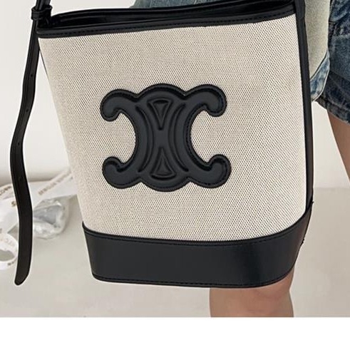 Ženska torba Arc de Triomphe, 2025 novi model, retro stil, platnena bucket torba s velikom kapacitetom, s jednom naramenicom