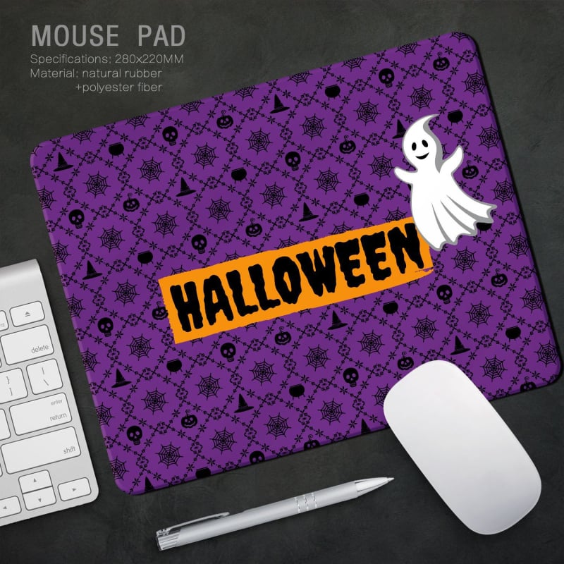 Halloween pad ποντικιού, διπλής όψεως επιφάνεια γραφείου σε στυλ ελαιογραφίας, 260×210 mm