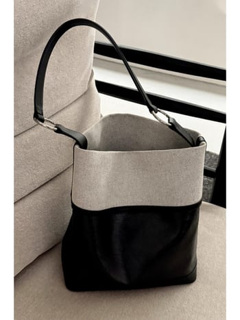 Izuzetna ženska torbica s blokom boja, novi model 2026, lagana luks bucket bag, svestrana za ramenu i crossbody