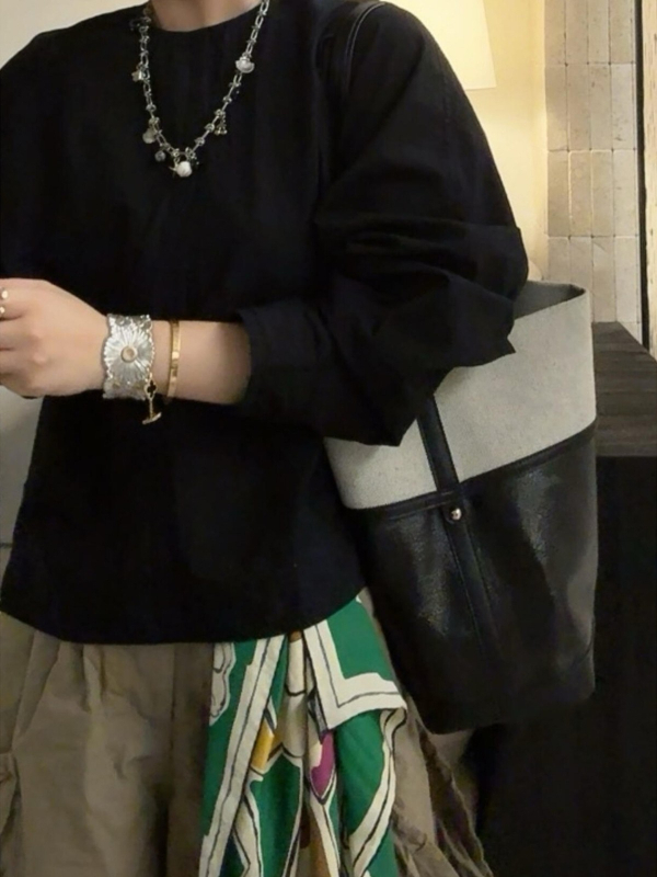 Izuzetna ženska torbica s blokom boja, novi model 2026, lagana luks bucket bag, svestrana za ramenu i crossbody