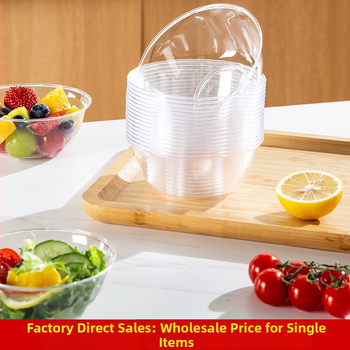 Bol de unică folosință din plastic transparent, rezistent, 300 ml, rotund, 112×50×48 mm