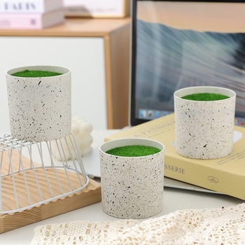 Ghiveci din plastic în stil Nordic, cu substrat din spumă florală pentru flori artificiale și suculente, mini vază de birou