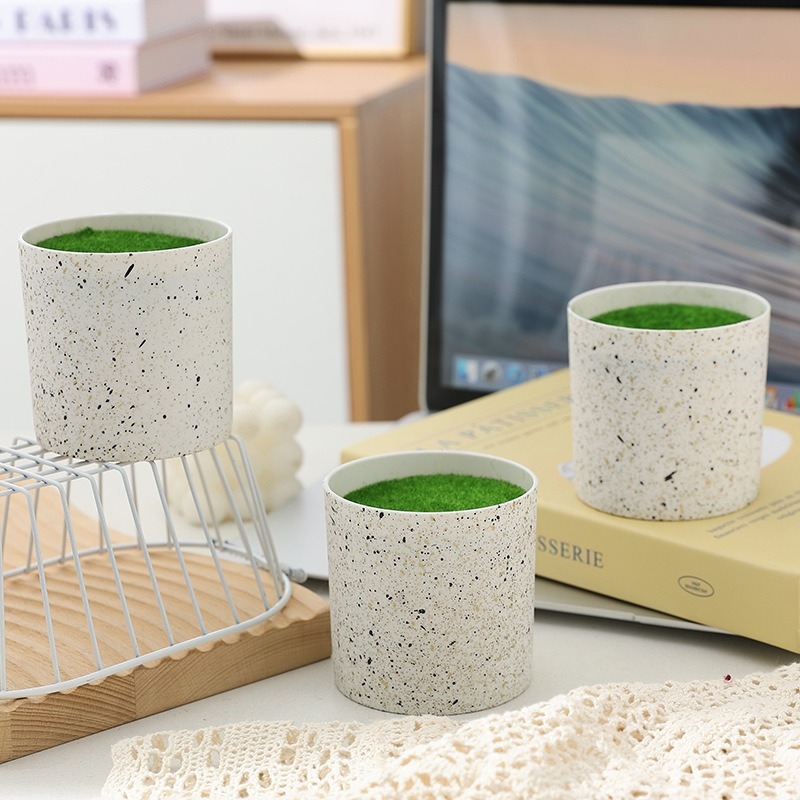 Ghiveci din plastic în stil Nordic, cu substrat din spumă florală pentru flori artificiale și suculente, mini vază de birou