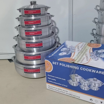 Set de 6 oale din aluminiu, finisaj satinat, dimensiuni 20/24/26/30/34/36 cm