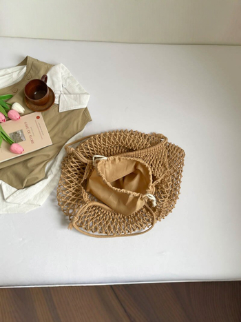 Pletene torba od pamukovog užeta, velika kapaciteta, ženska plažna torba, za nošenje preko ramena i crossbody stil