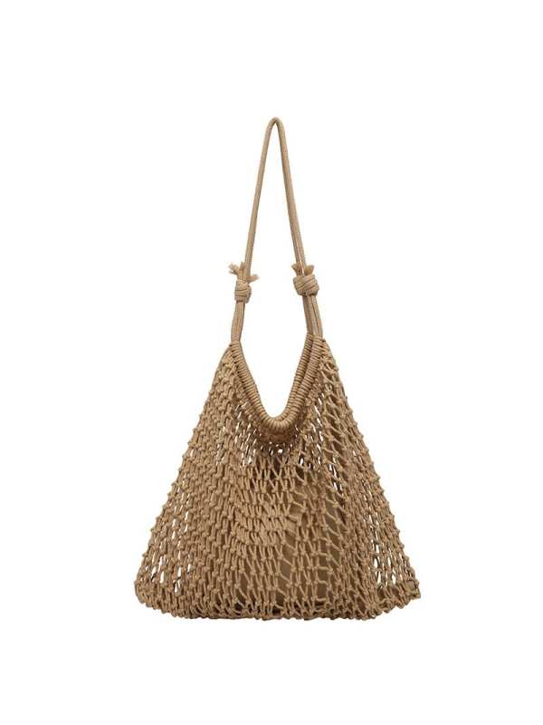 Pletene torba od pamukovog užeta, velika kapaciteta, ženska plažna torba, za nošenje preko ramena i crossbody stil