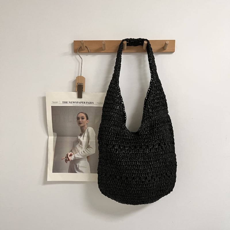Proljetna 2024 papirno-pletena torba za rame, casual stil, plažna tote