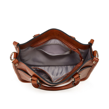 Ženska vintage tote torba 2025 — europsko-američki retro stil, crossbody s širokom remenom, svakodnevna upotreba.