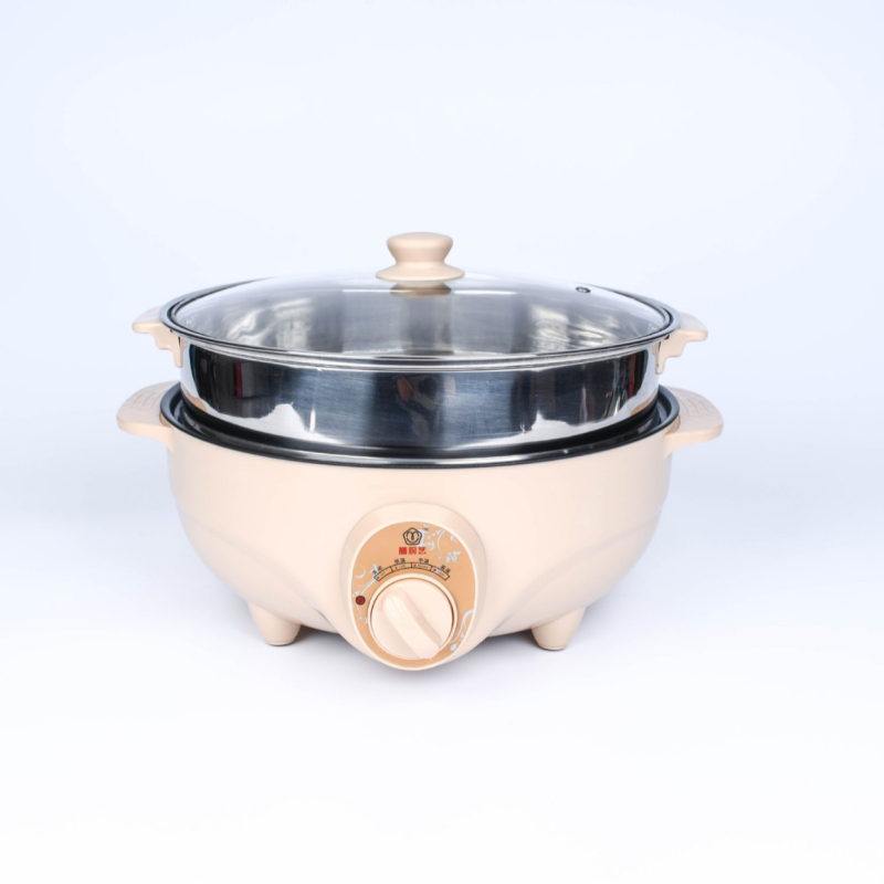 Oală electrică integrată de 32 cm, capacitate 2–3 L, control mecanic – oală electrică multifuncțională pentru uz casnic