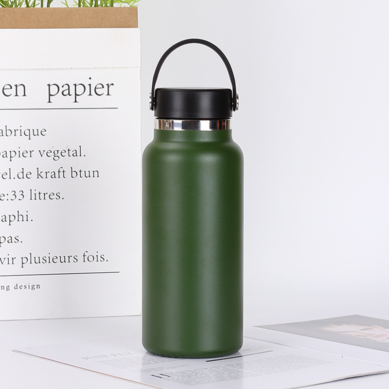 Termos izolat din oțel inoxidabil, 32 oz, pentru activități în aer liber — interior 304, exterior 201, capac filet, gravură personalizabilă
