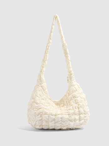 Korejski model Ins: plisirana tote torba s oblacnim dizajnom, velika kapacitet, crossbody torba s jednom naramenicom, nišni dizajn, quilted dumpling torba