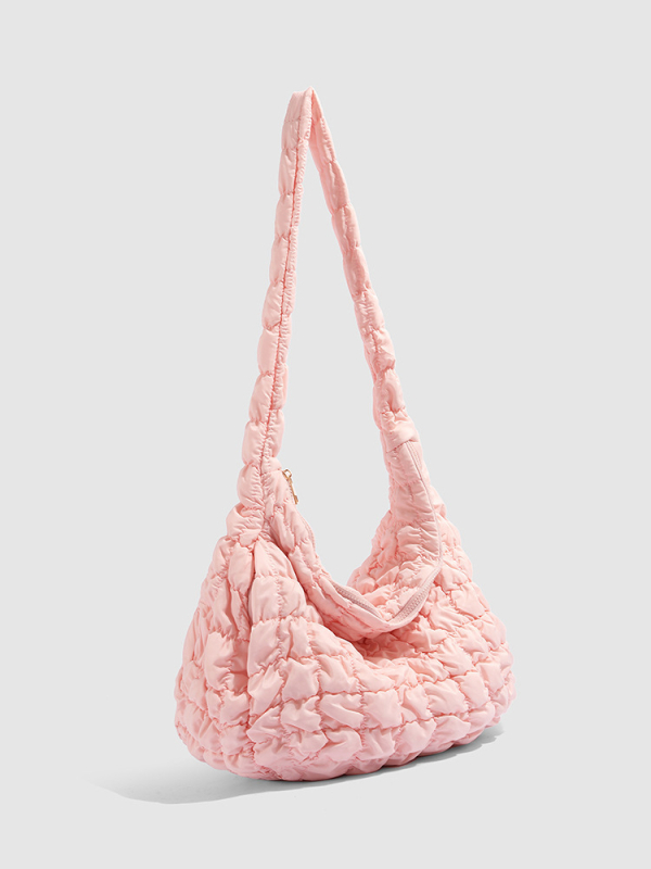 Korejski model Ins: plisirana tote torba s oblacnim dizajnom, velika kapacitet, crossbody torba s jednom naramenicom, nišni dizajn, quilted dumpling torba