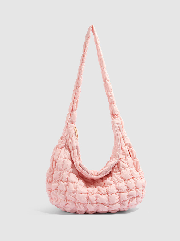 Korejski model Ins: plisirana tote torba s oblacnim dizajnom, velika kapacitet, crossbody torba s jednom naramenicom, nišni dizajn, quilted dumpling torba