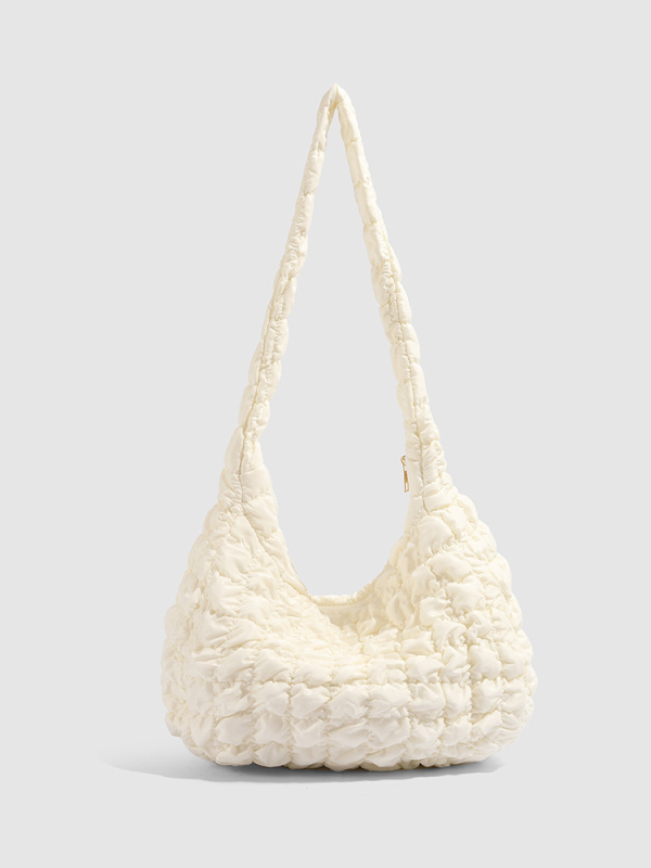Korejski model Ins: plisirana tote torba s oblacnim dizajnom, velika kapacitet, crossbody torba s jednom naramenicom, nišni dizajn, quilted dumpling torba