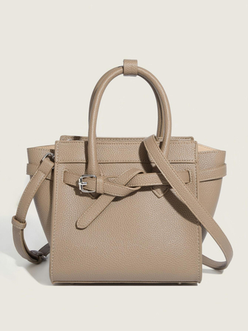 Ženska torba velikog kapaciteta, jednobojna, moderna i luksuzna, dizajn s krilima, preko ramena ili crossbody, bijela