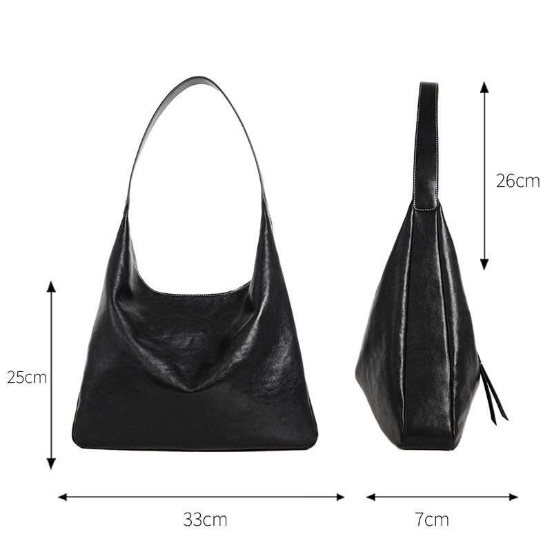 Ženska torbica od prve klase teleće kože, modni retro crossbody, mekana kožna tote, velik kapacitet, svakodnevna torba preko ramena