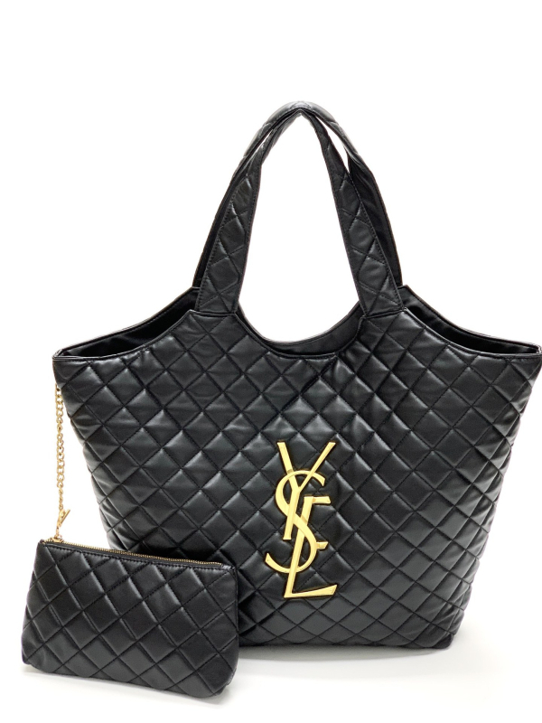 Yangshulin quilted tote torba, velika kapaciteta PU, ručno nošenje