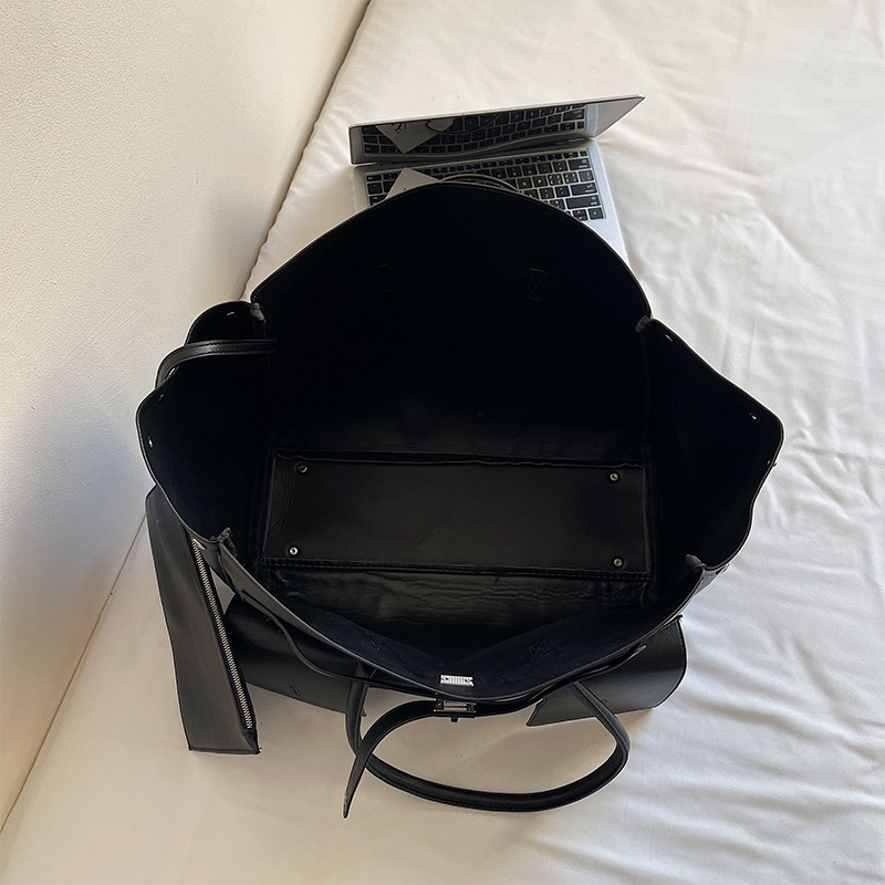 Unisex PU kožna Tote torba sa zatvaračem, XL kapacitet, naramenica, ljeto 2025