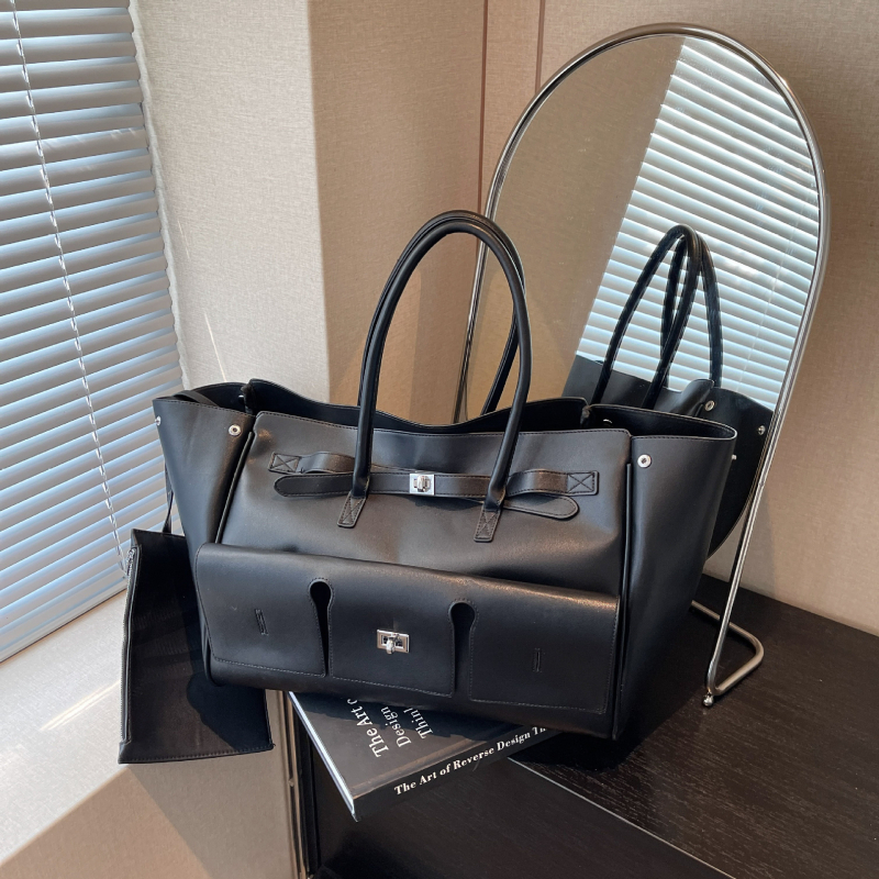 Unisex PU kožna Tote torba sa zatvaračem, XL kapacitet, naramenica, ljeto 2025