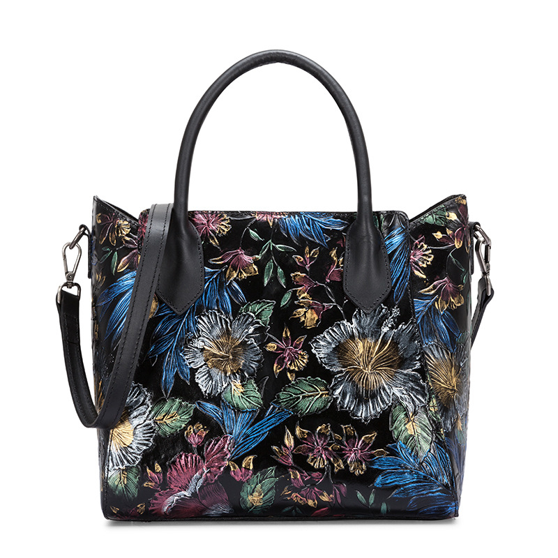 Ženska torbica od prave kože, etnički stil, crossbody s dizajnom krila, srednja veličina, vertikalni kvadratni oblik, zatvarač, unutarnji džepovi, Zhuo Liang