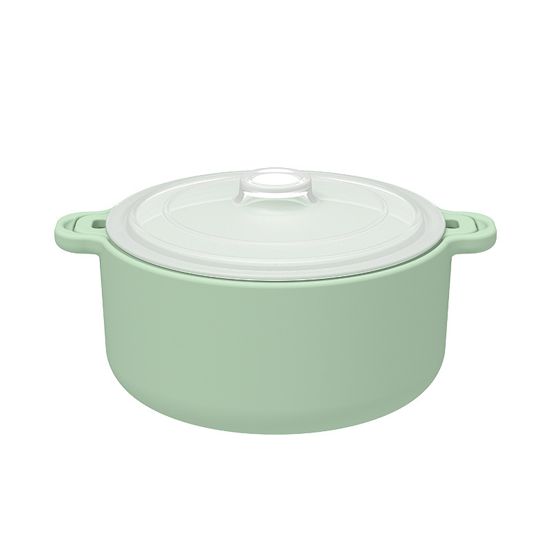 Oală de aburi din silicon alimentar, pentru uz casnic, în diverse dimensiuni, compatibilă cu microundele și air fryer, cu capac, pentru reducerea grăsimilor, gătire la abur a orezului și legumelor