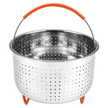 Coș de abur din oțel inoxidabil 304 pentru orez, scurgător pentru fructe și legume, vas multifunctional pentru gătit la abur, separator orez-supă