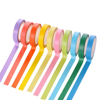 Set curcubeu de bandă washi uni pentru papetărie DIY și agendă
