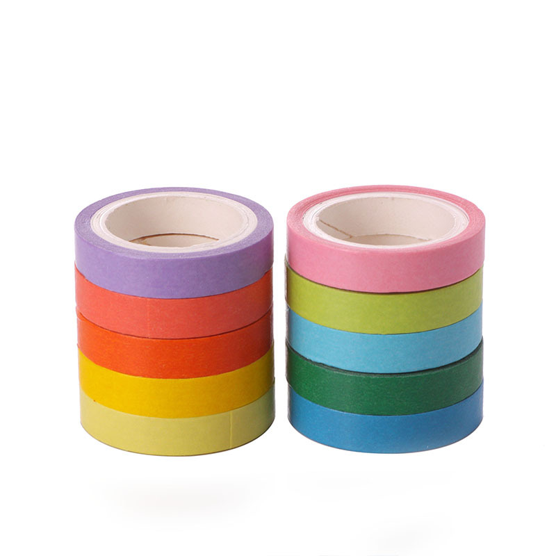 Set curcubeu de bandă washi uni pentru papetărie DIY și agendă