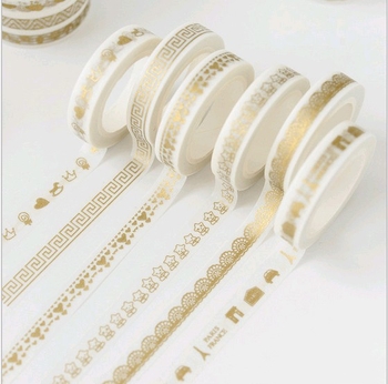 Benzi decorative pentru album și jurnal DIY: linii de separare și rame, margini înguste, benzi de hârtie cu folie aurie – 30 de modele.
