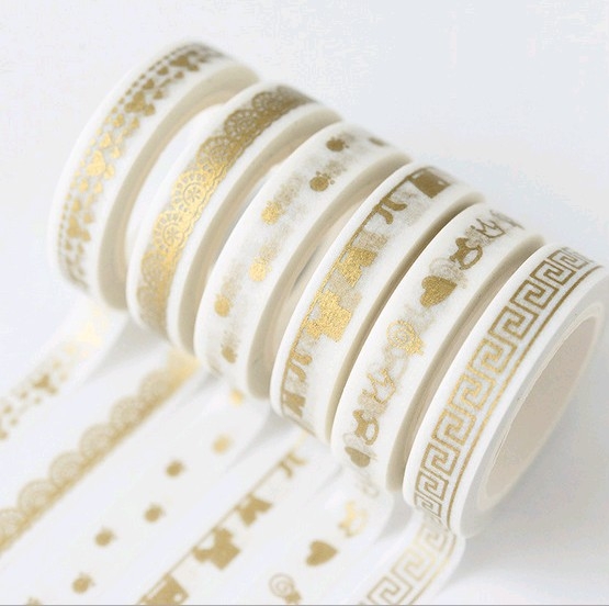 Benzi decorative pentru album și jurnal DIY: linii de separare și rame, margini înguste, benzi de hârtie cu folie aurie – 30 de modele.