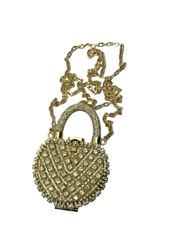 Clutch torbica sa kristalima, lančana traka, mini ženska torba, moderna i svestrana
