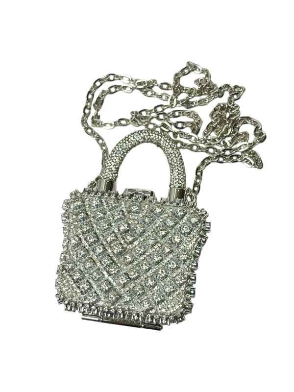 Clutch torbica sa kristalima, lančana traka, mini ženska torba, moderna i svestrana