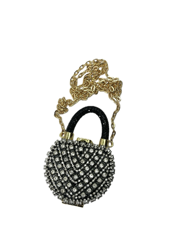 Clutch torbica sa kristalima, lančana traka, mini ženska torba, moderna i svestrana
