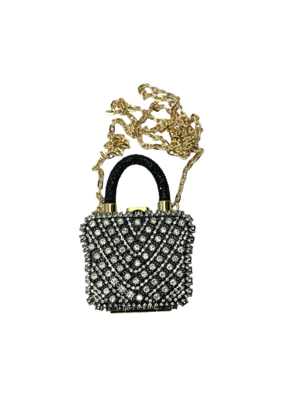 Clutch torbica sa kristalima, lančana traka, mini ženska torba, moderna i svestrana