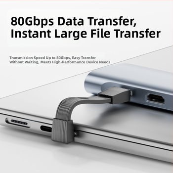 USB-C дата кабел с USB4 PD3.1 и 240W бързо зареждане, Type-C, дължина до 0,5 м, за устройства на Apple