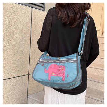 Minigirl denim tote torba, dvodijelni set, velika kapaciteta, vodootporna tkanina padobrana, za žene