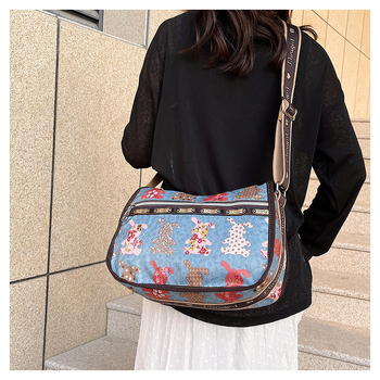 Minigirl denim tote torba, dvodijelni set, velika kapaciteta, vodootporna tkanina padobrana, za žene