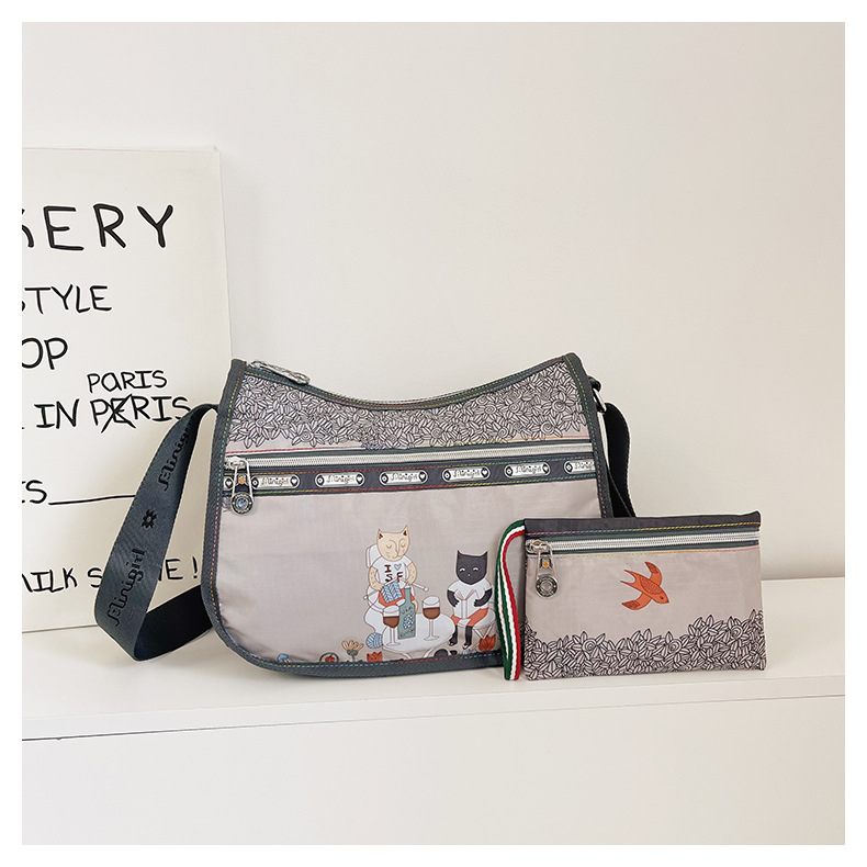 Minigirl denim tote torba, dvodijelni set, velika kapaciteta, vodootporna tkanina padobrana, za žene