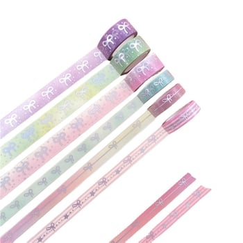Set de autocolante cu fundă pastel, folie aurie și bandă de hârtie pentru decor