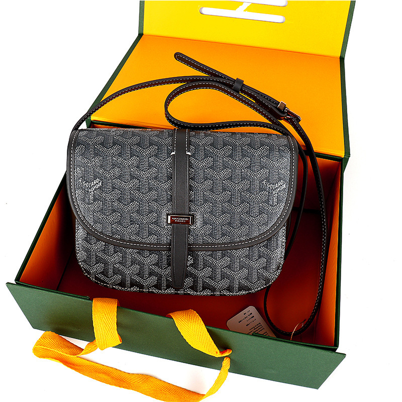 Goya torba s printom dogtooth, Saddle stil, preko ramena, unisex, casual, minimalistička