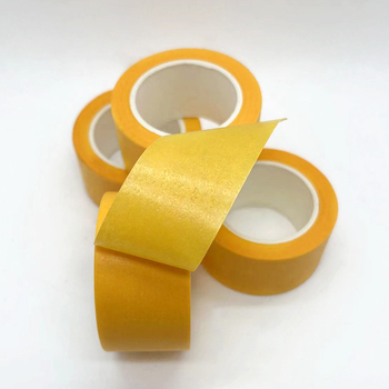 Bandă de mască galbenă pentru vopsire, pe bază de hârtie, cu aderență înaltă și rupere ușoară, pentru DIY separare culori și marcarea liniilor în decor interior, lățime 1,8 cm, 12 m lungime, 70 role în cutie