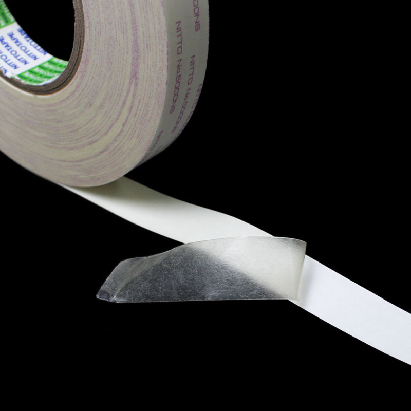 Nitto 5000NS bandă dublu-adezivă, adeziv acrilic, vâscozitate mare, fără reziduuri, 1200 mm × 50 m, suport: țesătură nețesută