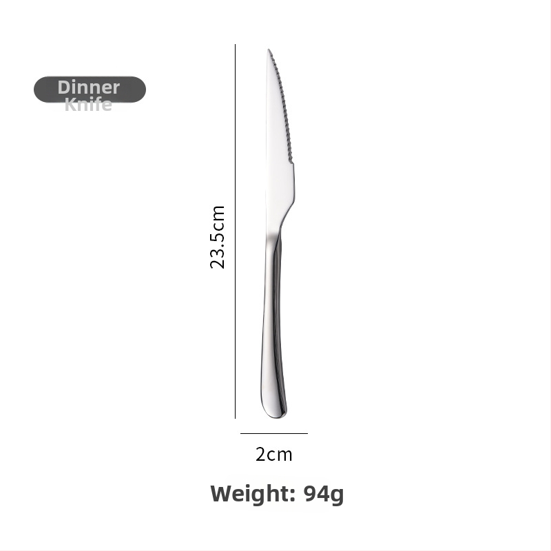 Sada nožov a vidličiek z 304 nerezovej ocele, západný štýl pre steak