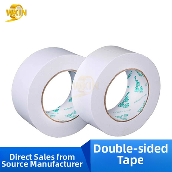 Weixin bandă PET dublu adezivă cu adeziv acrilic, rolă de 50 m, lățime 5–1020 mm, grosime 0.1 mm, hârtie de eliberare albă, potrivită pentru hârtie, plastic, metal și electronice.