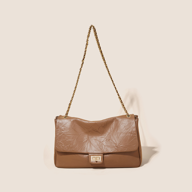 Ženska torbica preko ramena, hobo stil, retro tote s velikim kapacitetom, dijamantno šivanje i lanac