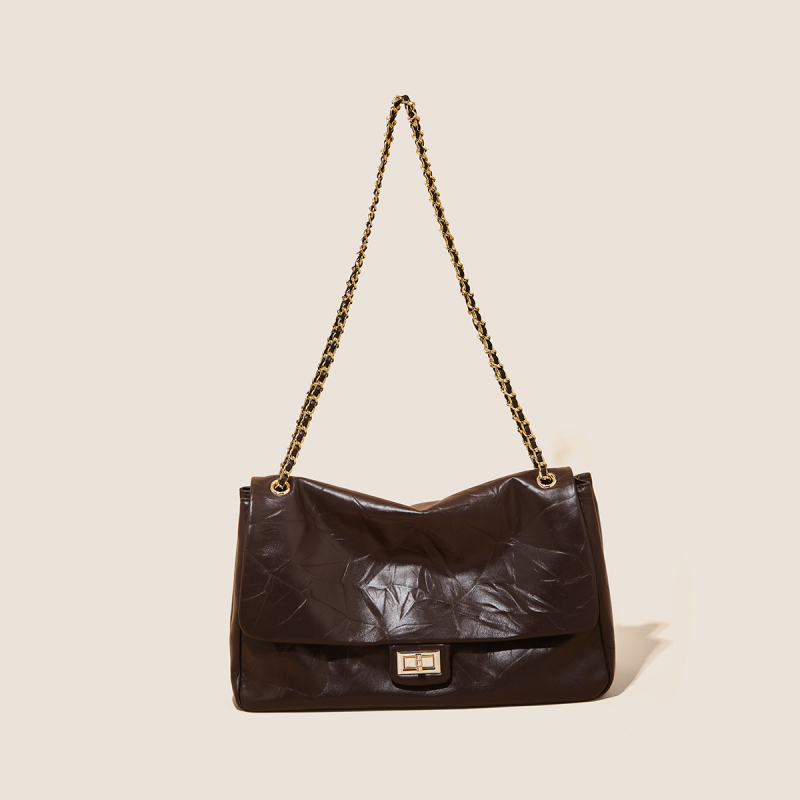 Ženska torbica preko ramena, hobo stil, retro tote s velikim kapacitetom, dijamantno šivanje i lanac