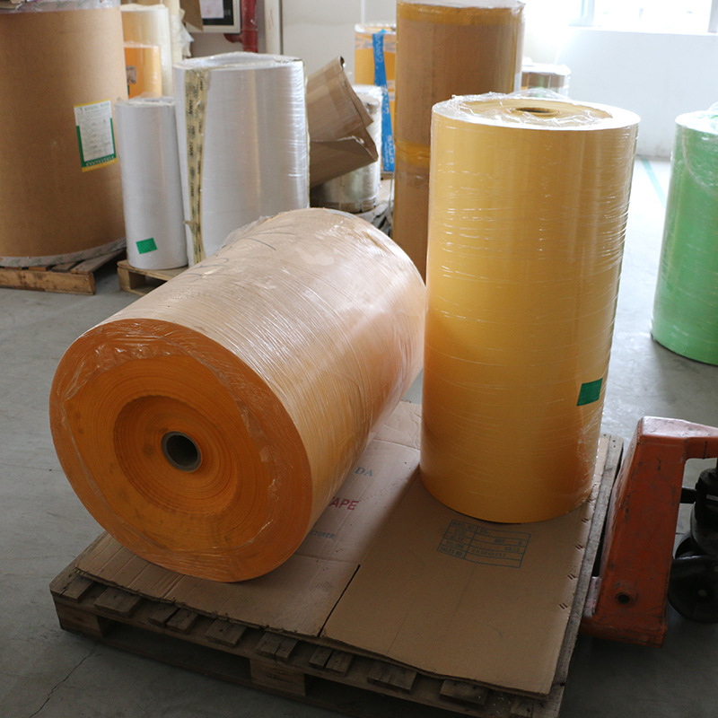 QCUSTOM Bandă Washi galbenă pentru mascare — rulă principală, hârtie japoneză, adeziv, semifabricat pentru înfășurare și tăiere