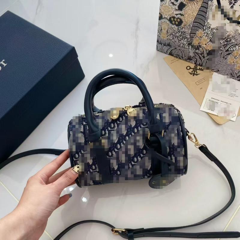Ženska izšivana torba Boston, crossbody preko ramena, srednje veličine, pamuk-lin materijal
