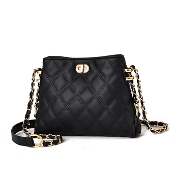Ženska mini crossbody torba s lancem, kvadratni quilt dizajn, jesen 2025